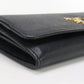 PRADA saffiano multicolor Long wallet with double fold coin purse black Women