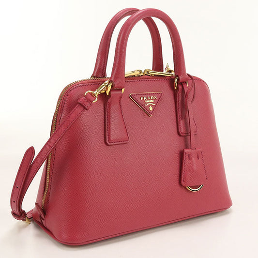 PRADA BL0838 Handbag Safiano 2WAY handbag leather Red Women