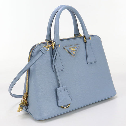 PRADA 1BA838 2WAY Handbag/Safiano leather blue Women