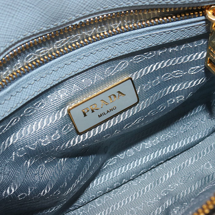 PRADA 1BA838 2WAY Handbag/Safiano leather blue Women