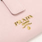 PRADA 1MV025 ZLP Saffiano Long wallet with double fold coin purse pink Women