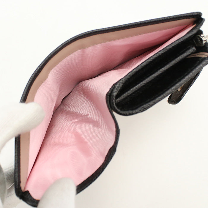 PRADA 1ML225 2E6V F0LN1 Saffiano leather wallet Folded black Women