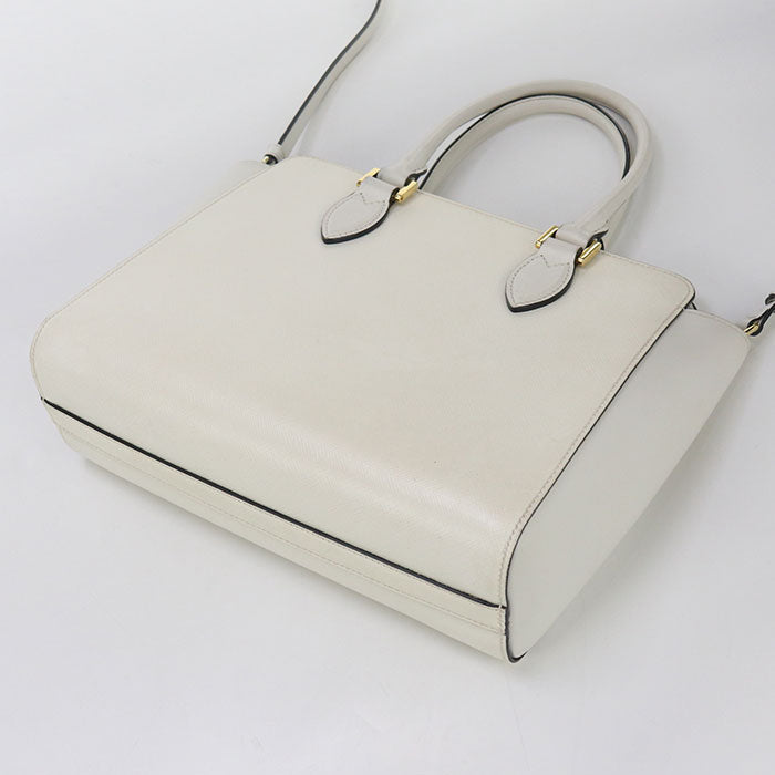 PRADA 1BA113 2WAY Tote Bag leather white Women