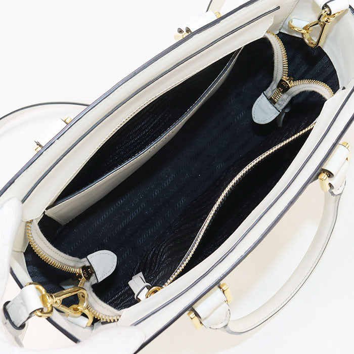 PRADA 1BA113 2WAY Tote Bag leather white Women