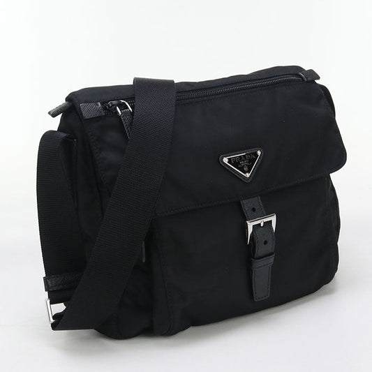 PRADA Shoulder Bag 1BD994 Safiano Messenger Bags Nylon,leather black mens(unisex)
