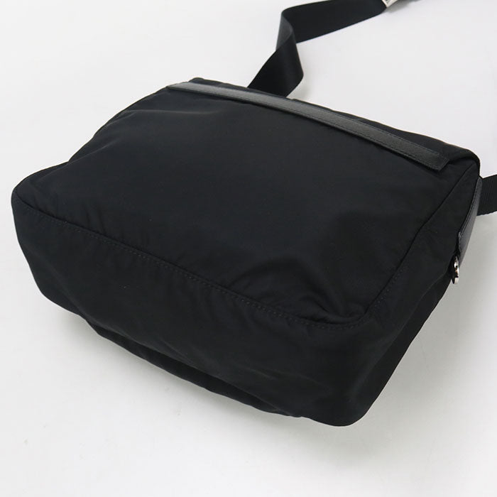 PRADA Shoulder Bag 1BD994 Safiano Messenger Bags Nylon,leather black mens(unisex)