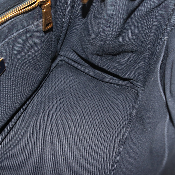 PRADA 1BG439 2WAY Canapa Tote Bag Cotton canvas black Women