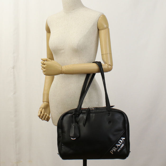 PRADA 1BB052 Tote Bag/Shoulder Bag Nappa leather black Women(unisex)