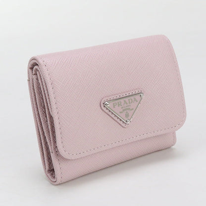 PRADA 1MH043 Tri-fold wallet Saffiano Triangle Wallet/Folding wallet leather pink Women