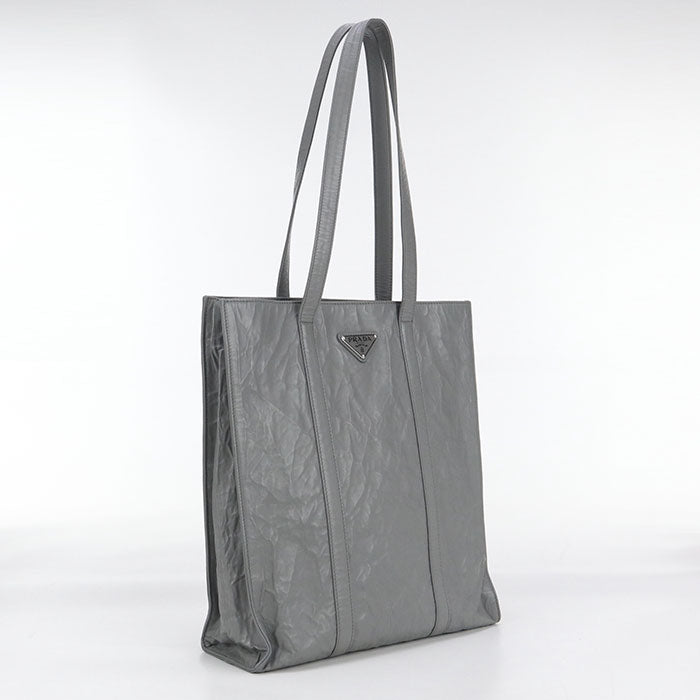 PRADA 1BG459 Tote Bag leather gray Women