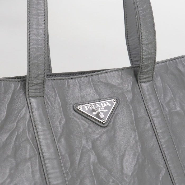 PRADA 1BG459 Tote Bag leather gray Women