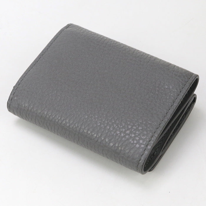 PRADA 1MH043 Mini Vittero Dino Leather Three fold wallet leather gray Women