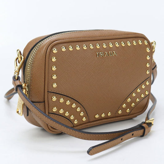 PRADA 2WAYShoulder Bag Diagonal shoulder bag Shoulder Bag leather brown Women