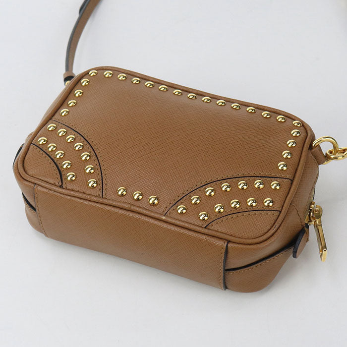 PRADA 2WAYShoulder Bag Diagonal shoulder bag Shoulder Bag leather brown Women