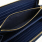 PRADA zip around long wallet PurseZip leather blue mens