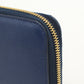 PRADA zip around long wallet PurseZip leather blue mens
