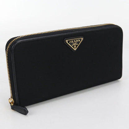 PRADA zip around long wallet PurseZip Around Nylon black Women