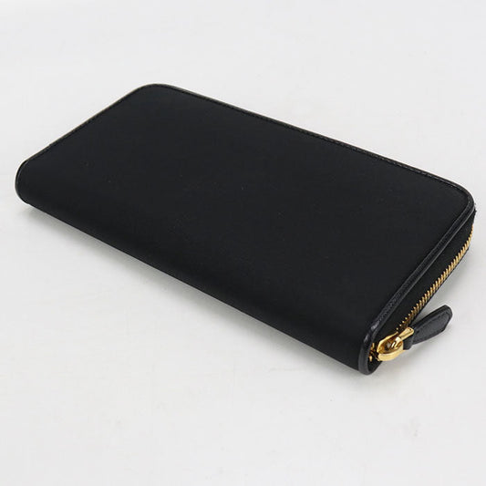 PRADA zip around long wallet PurseZip Around Nylon black Women