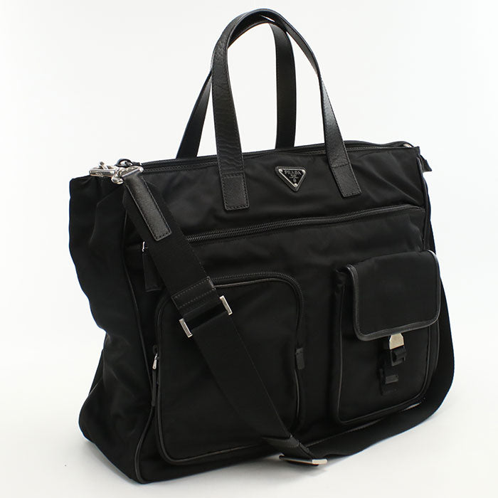 PRADA 2WAY Tote Bag Nylon black mens