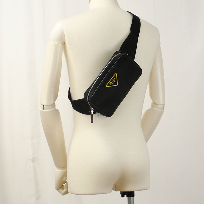 PRADA 2VL977 Belt bag body Nylon black mens