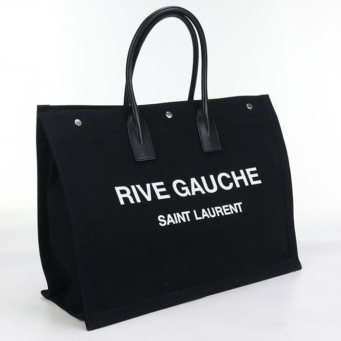 SAINT LAURENT 509415 Rive Gauche Tote Bag canvas black mens