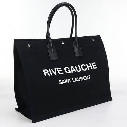 SAINT LAURENT 509415 Rive Gauche Tote Bag canvas black mens