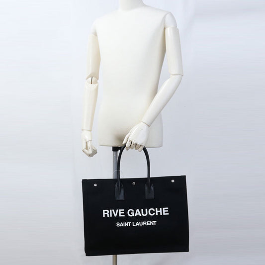 SAINT LAURENT 509415 Rive Gauche Tote Bag canvas black mens