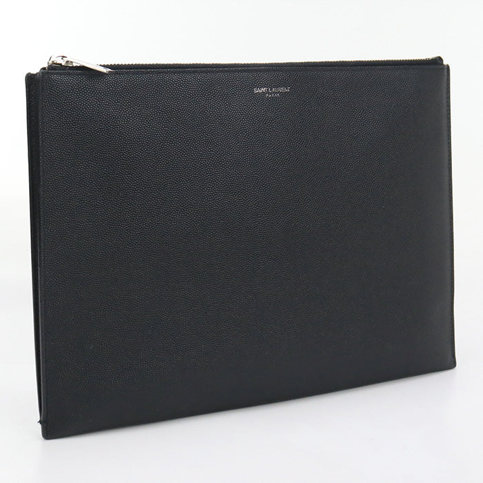 SAINT LAURENT 397294 Clutch bag leather black mens