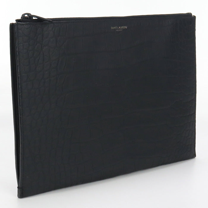 SAINT LAURENT SL84977 Clutch bag leather Black mens