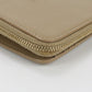 SAINT LAURENT 403964 Bi-fold wallet YSL line Zip wallet leather beige Women