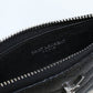 SAINT LAURENT SL86491 Fragment Zip Card Case Coin Pocket Calfskin Black unisex