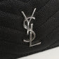 SAINT LAURENT SL86491 Fragment Zip Card Case Coin Pocket Calfskin Black unisex