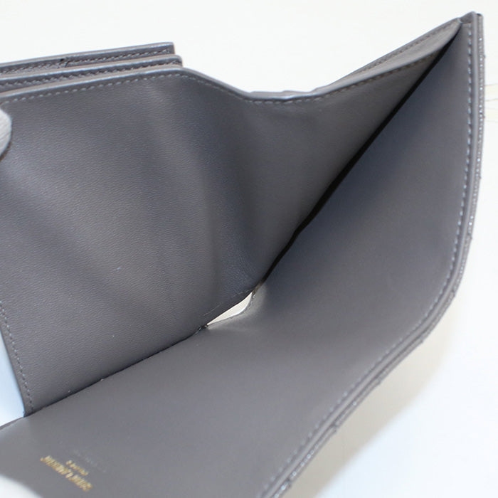 SAINT LAURENT SL86799 multifold wallet Cassandra Three fold wallet Calfskin gray Women