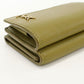 SAINT LAURENT 668935 Tri-fold wallet leather khaki Women