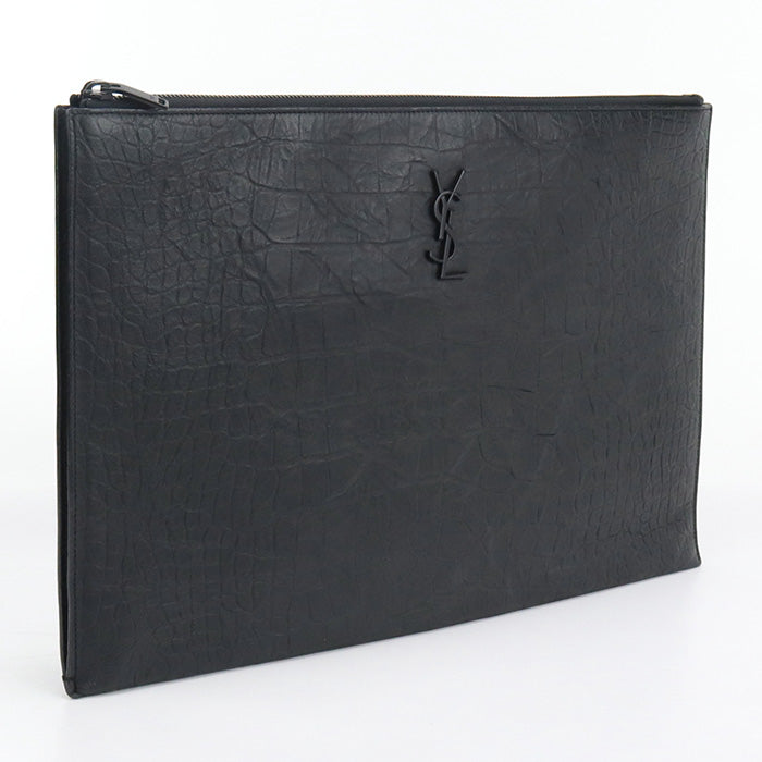 SAINT LAURENT 495628 Clutch bag Clutch bag leather black mens