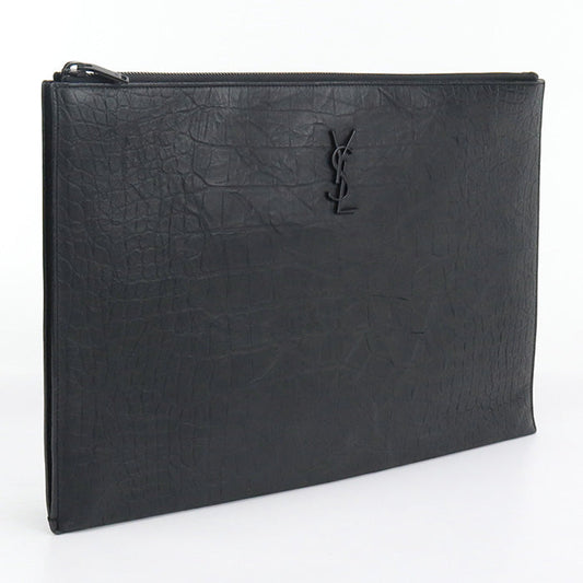 SAINT LAURENT 495628 Clutch bag Clutch bag leather black mens
