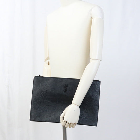 SAINT LAURENT 495628 Clutch bag Clutch bag leather black mens