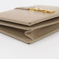 SAINT LAURENT 613536 name card holder YSL line Calfskin beige Women