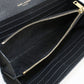 SAINT LAURENT 414567 Long wallet YSL line Large flap wallet leather black Women