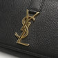 SAINT LAURENT 414567 Long wallet YSL line Large flap wallet leather black Women