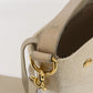 SAINT LAURENT 669299 Shoulder Bag Rive Gauche With porch canvas, leather beige Women