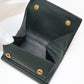 SAINT LAURENT 669959 Origami Tiny Wallet YSL line Three fold leather green Women