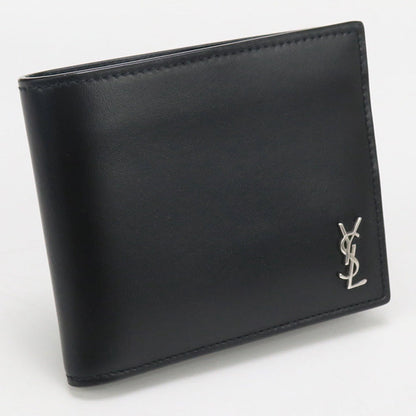SAINT LAURENT 610193 East-West Wallet Tiny Cassandra Folded wallet black mens