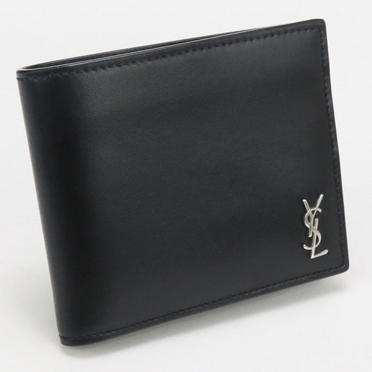 SAINT LAURENT 610193 East-West Wallet Tiny Cassandra Folded wallet black mens