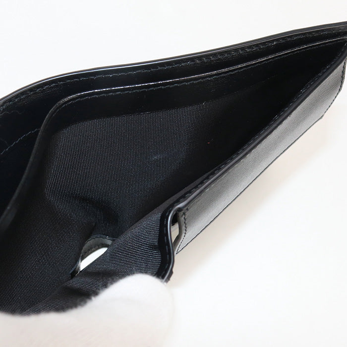 SAINT LAURENT 610193 East-West Wallet Tiny Cassandra Folded wallet black mens