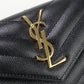 SAINT LAURENT 414404BOW011000 Bifold wallet Envelope Monogram Small leather black Women