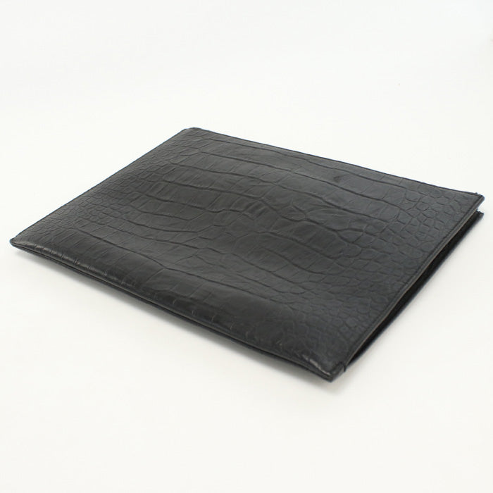 SAINT LAURENT 453249 Clutch bag leather/Croco embossed black unisex