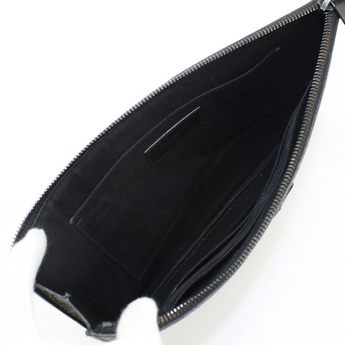 SAINT LAURENT 453249 Clutch bag leather/Croco embossed black unisex