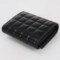 SAINT LAURENT 800763 AABVP1000 Tri-fold wallets Cassandra Carre flap wallet lambskin black Women
