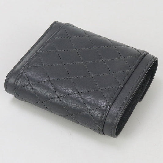 SAINT LAURENT 712688 Multi-fold Gabby Three fold wallet leather gray Women
